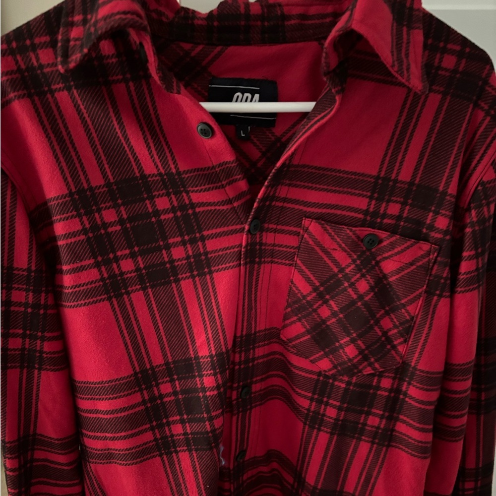 ODA Large Red and Black Flannel